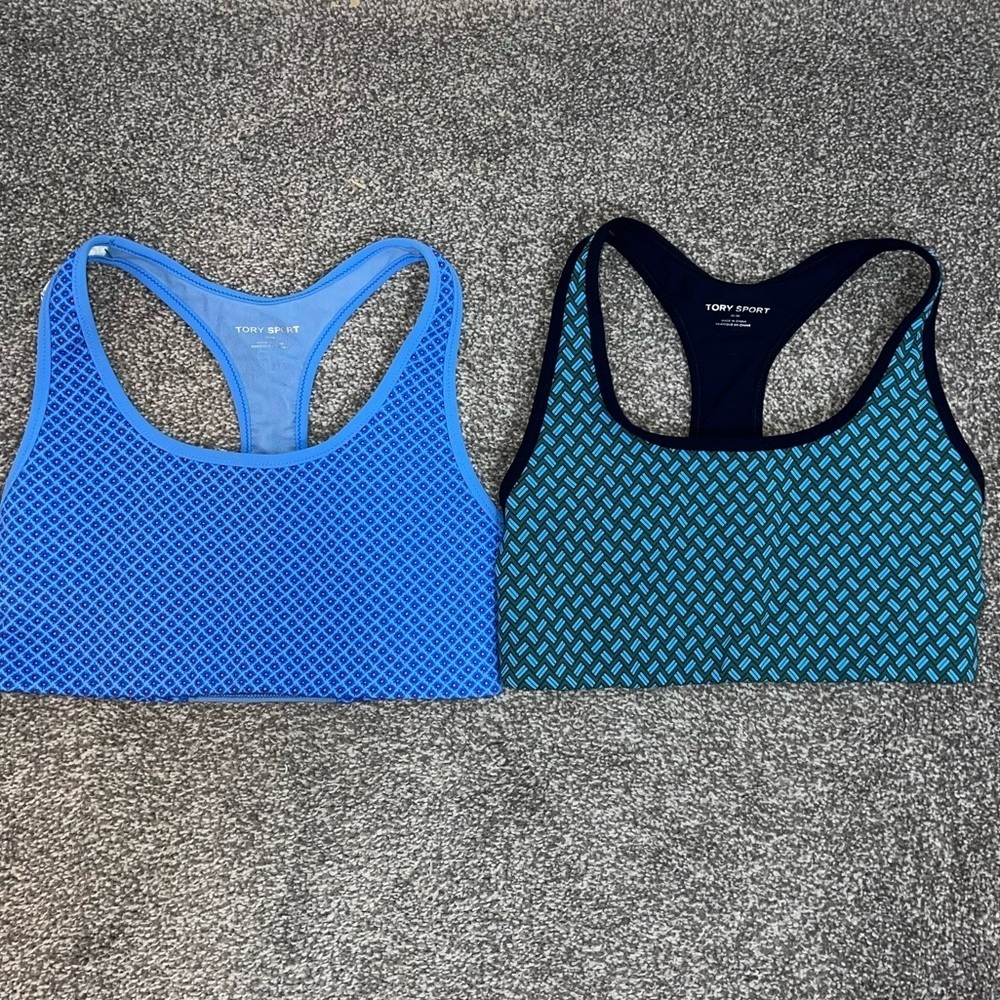 Tory Burch Sport Women's Blue and Black Sports Bras set of 2 medium